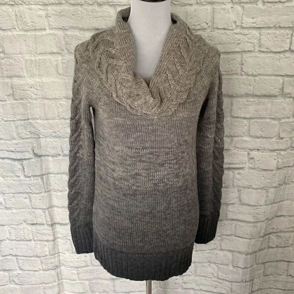 The limited Women S wool blend cowl neck longsleeve hombre sweater grey